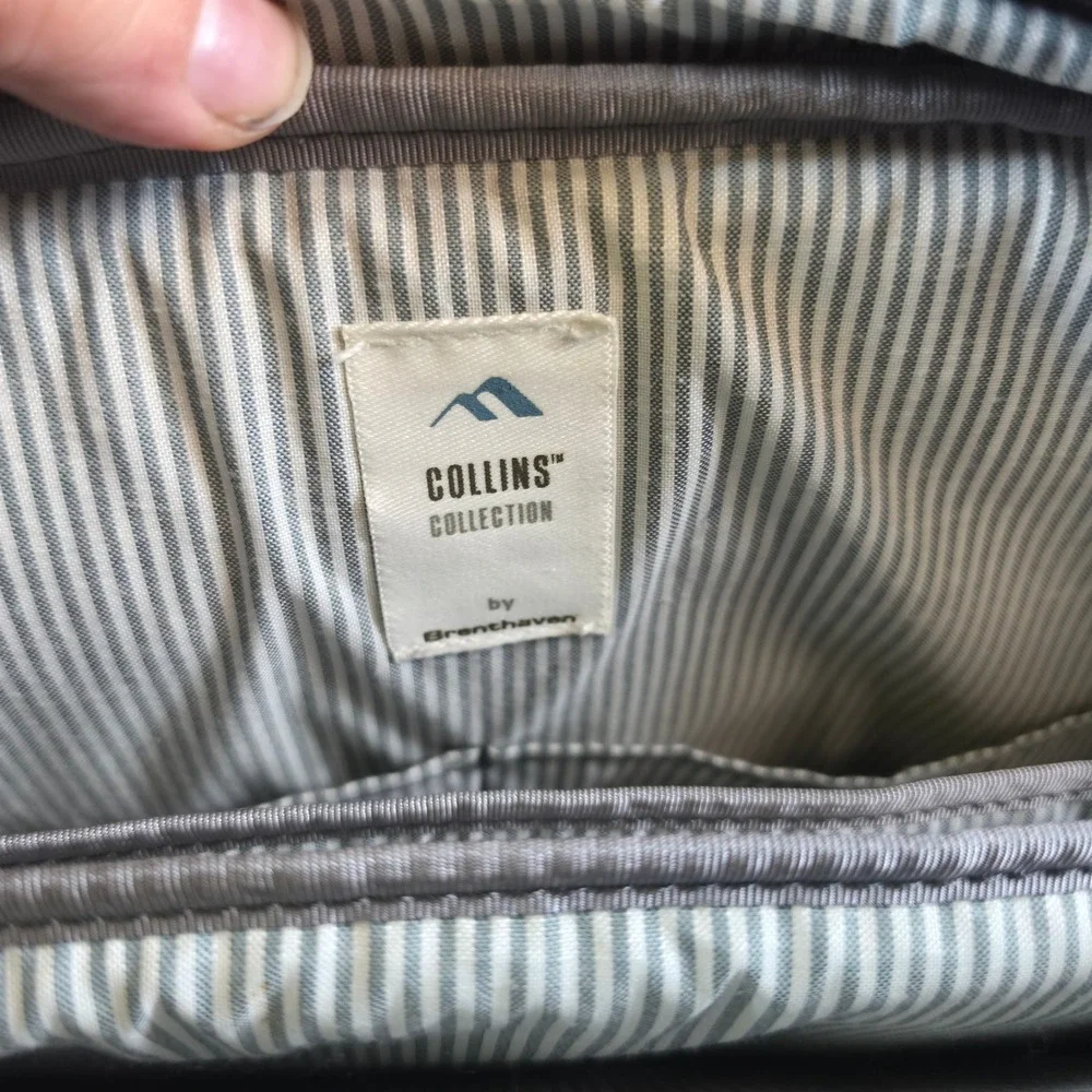Brenthaven Laptop Bag Mens Large Grey Good Collins Messenger Crossbody Briefcase